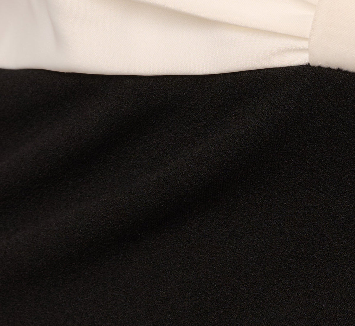 Strapless Plunge Color Block Gown - Black Ivory | Adrianna Papell