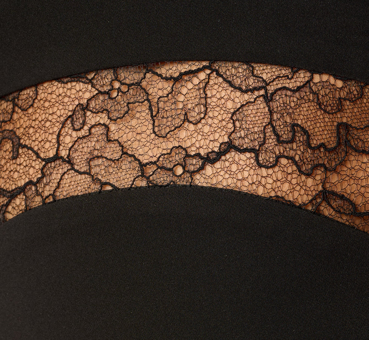 Sleeveless Lace Cutout Column Gown - Black | Adrianna Papell