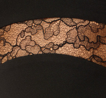 Sleeveless Lace Cutout Column Gown - Black | Adrianna Papell