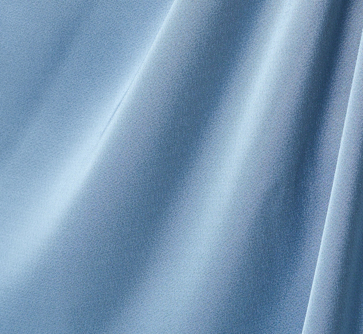 Crepe Back Satin One Shoulder Long Dress - Blue Cloud | Adrianna Papell