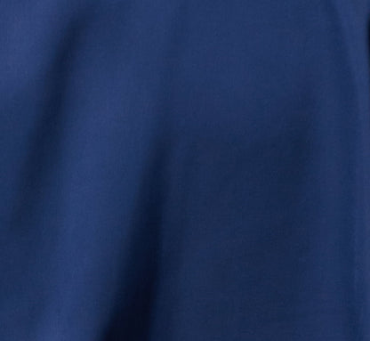 Long Sleeve Satin Tiered Gown - Navy Sateen | Adrianna Papell
