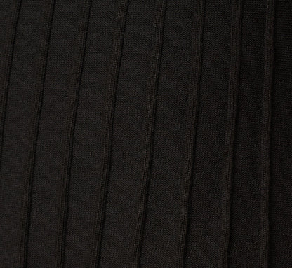 Rib Knit Cutout A Line Midi Dress - Black | Adrianna Papell