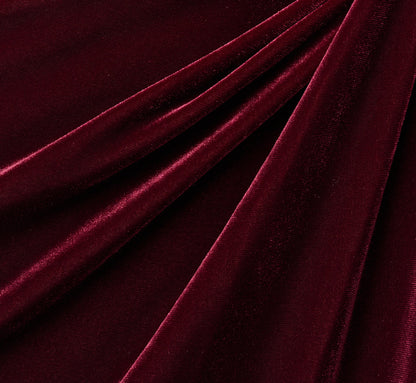 One Shoulder Stretch Velvet Twist Knot Draped Gown - Bordeaux | Adrianna Papell