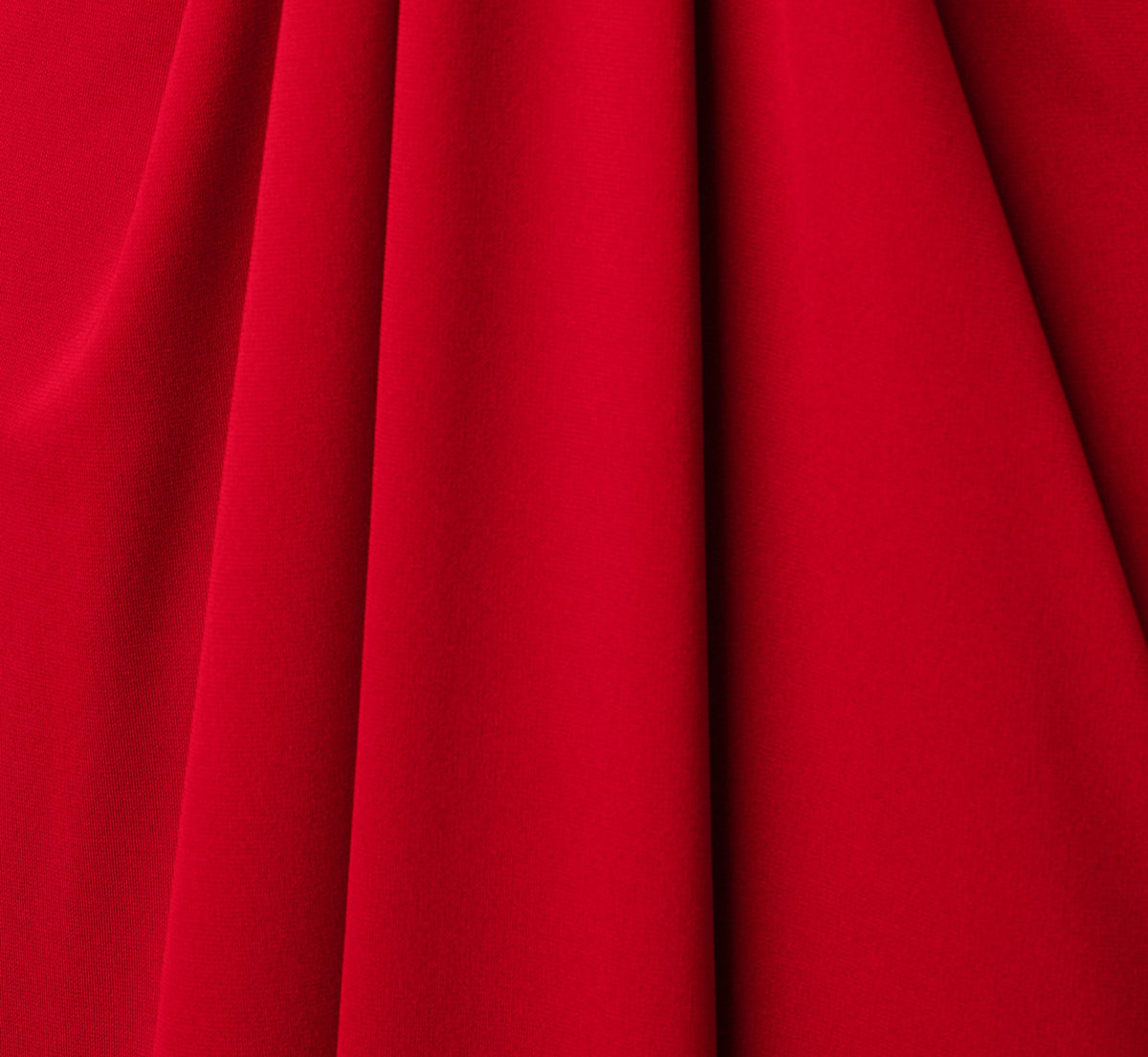 Draped Stretch Jersey Cross Back Plunge Gown - Red | Adrianna Papell