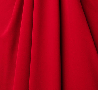 Draped Stretch Jersey Cross Back Plunge Gown - Red | Adrianna Papell