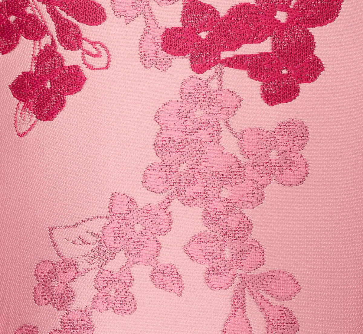Floral Jacquard Ankle Length Dress With Off The Shoulder Neckline - Pink Multi | Adrianna Papell