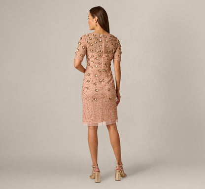 Beaded Cocktail Dress - Apricot Ice | Adrianna Papell