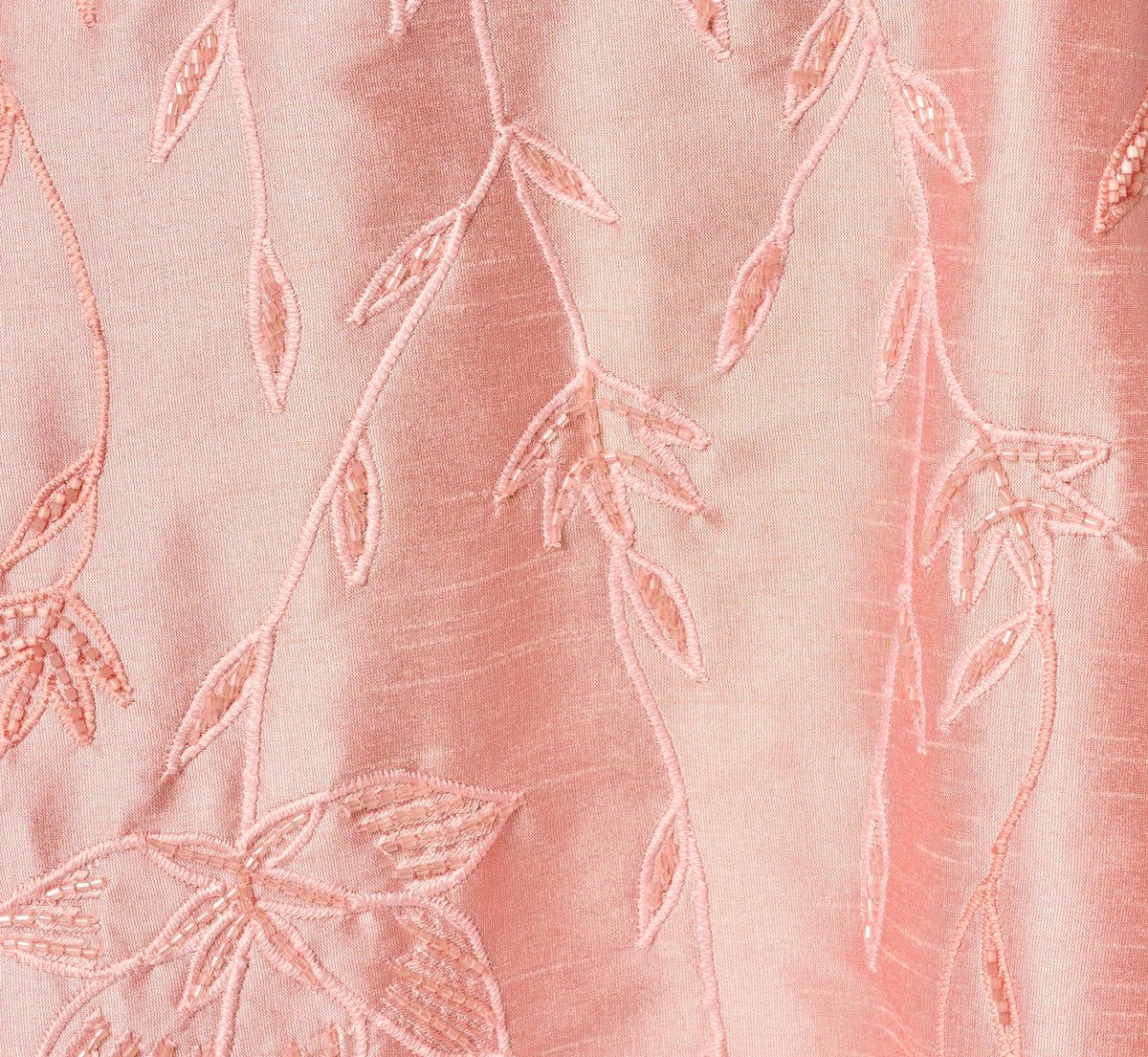 Floral Embroidered Dupioni A Line Midi Dress - Light Pink | Adrianna Papell