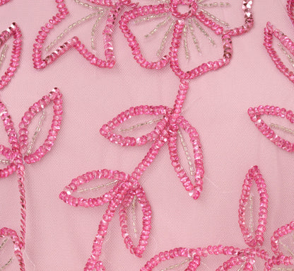 Sleeveless Blouson Mermaid Gown With Jasmine Beading - Pink Lace | Adrianna Papell