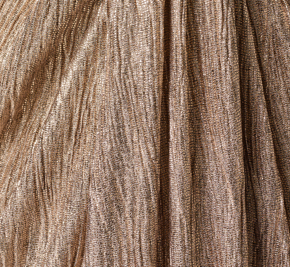 Crinkle Metallic Draped Stretch Halter Gown - Rosegold | Adrianna Papell