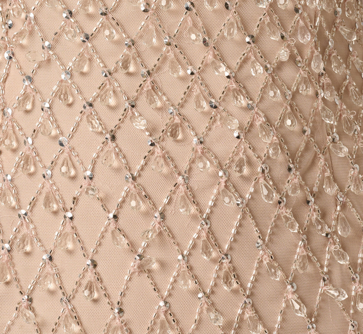 Diamond Beaded Mermaid Gown - Shell | Adrianna Papell