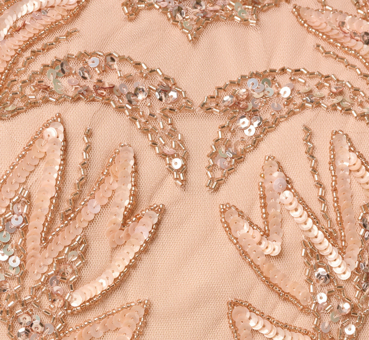 Adrianna Papell Hand-Beaded Sleeveless Slim Column Gown - Rose Gold | Adrianna Papell