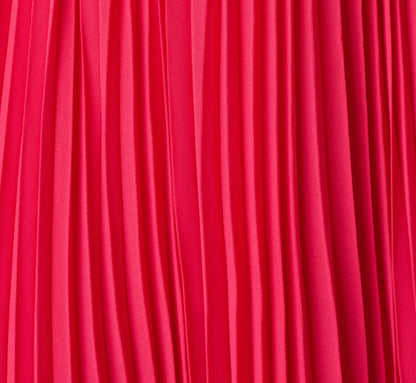 Pleated Chiffon Hardware Halter Gown - Pink Cherry | Adrianna Papell