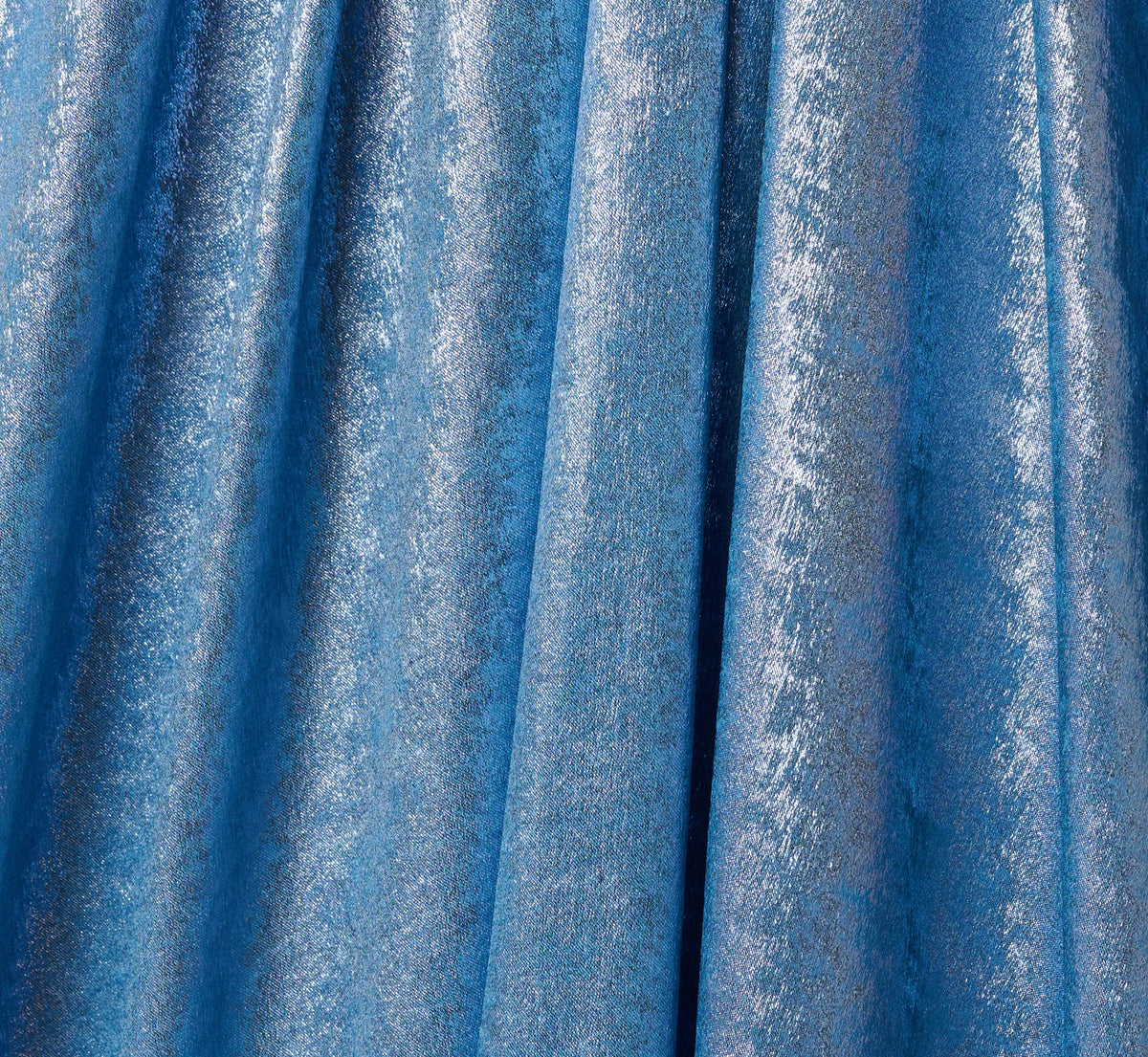 Strapless Foil Chiffon Trapeze Gown - Azure Blue | Adrianna Papell