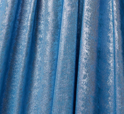 Strapless Foil Chiffon Trapeze Gown - Azure Blue | Adrianna Papell