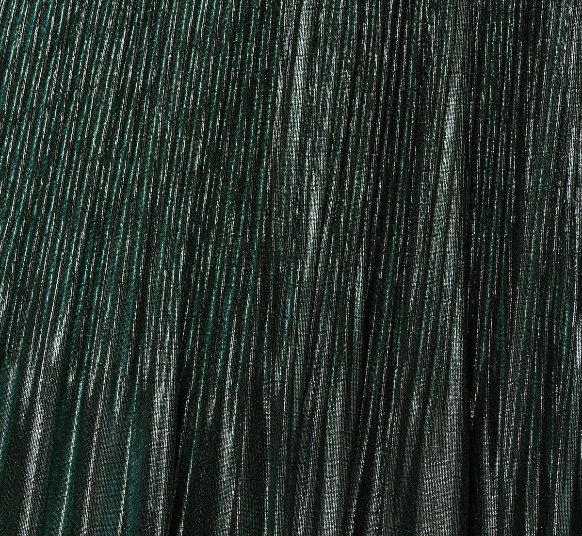 Halter Pleated Metallic Dress - Green Black | Adrianna Papell