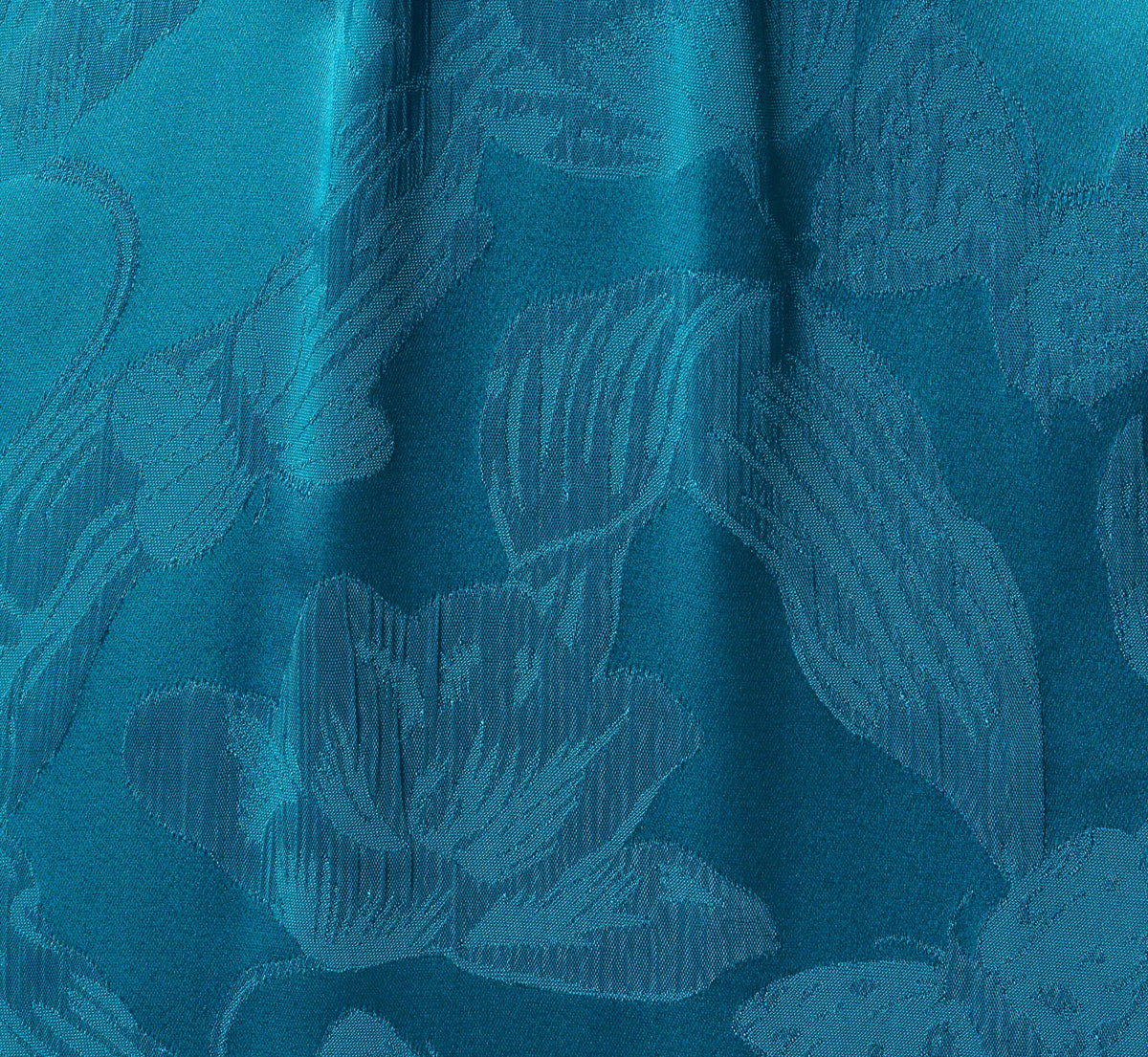 Strapless Floral Jacquard Plunge Gown - Peacock | Adrianna Papell
