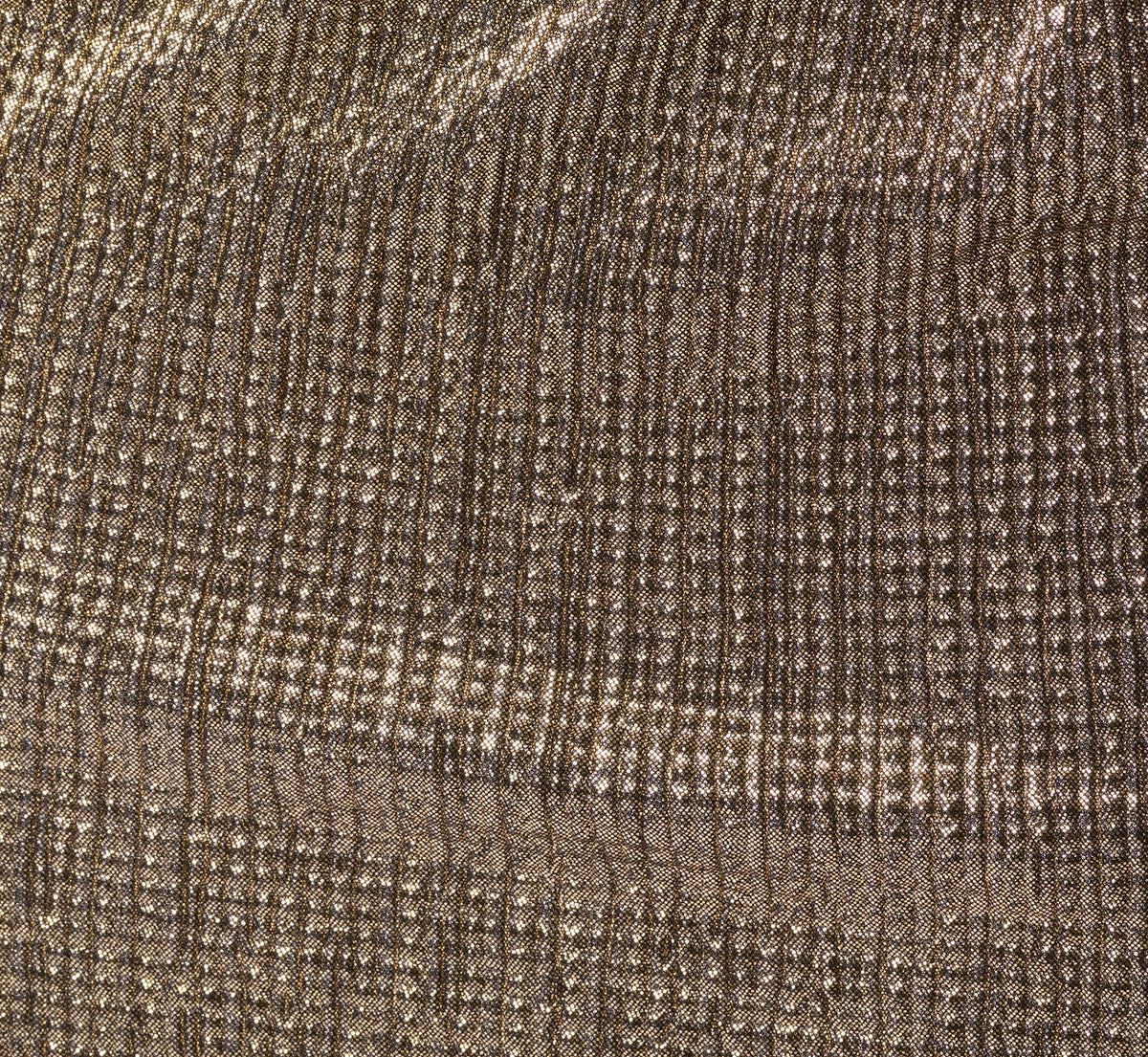 Textured Metallic Knit Plunge Neck Gown - Gold | Adrianna Papell