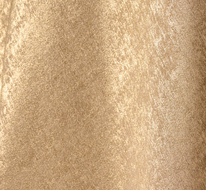 Foil Chiffon Scarf Halter Gown - Light Gold | Adrianna Papell