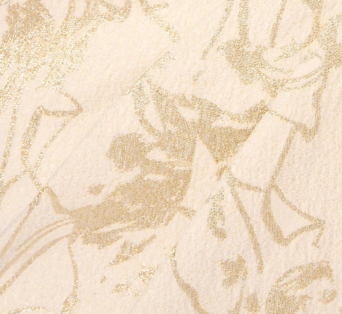 One Shoulder Metallic Stretch Jacquard Column Gown - Light Gold | Adrianna Papell