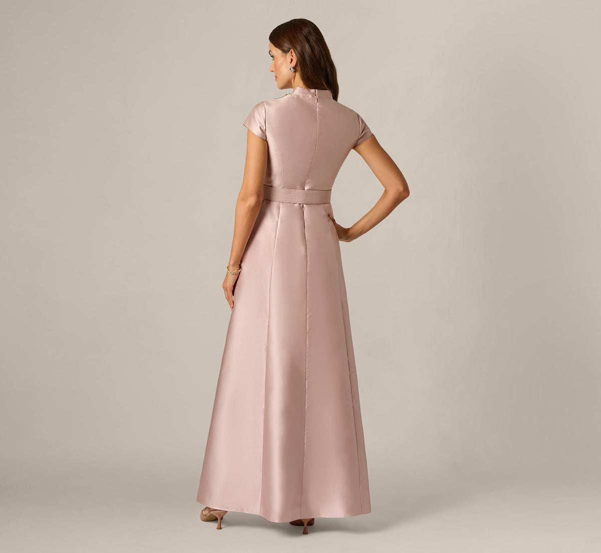 Cap Sleeve Beaded Collar Ballgown - Bellini | Adrianna Papell
