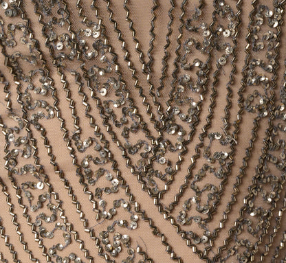 Hand Beaded Off Shoulder Gown - Sterling | Adrianna Papell