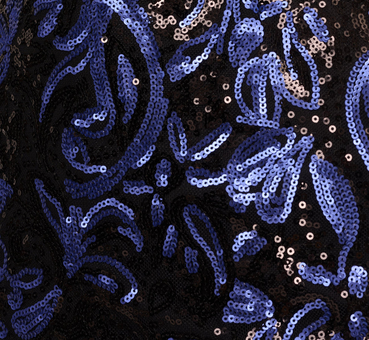 Sequin Embroidered Gown - Black Blue | Adrianna Papell