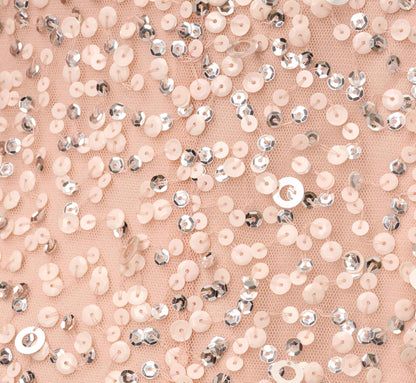 Scoop Back Sequin Gown - Blush | Adrianna Papell