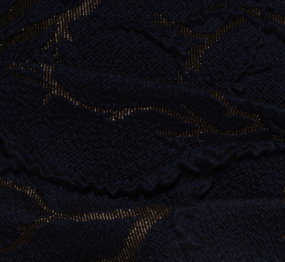 Sleeveless Jacquard Column Gown - Navy | Adrianna Papell
