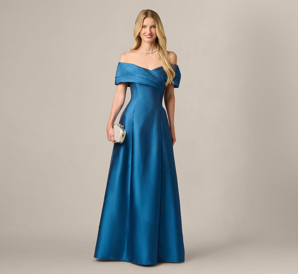 Surplice Bodice Gown - Twilight River | Adrianna Papell