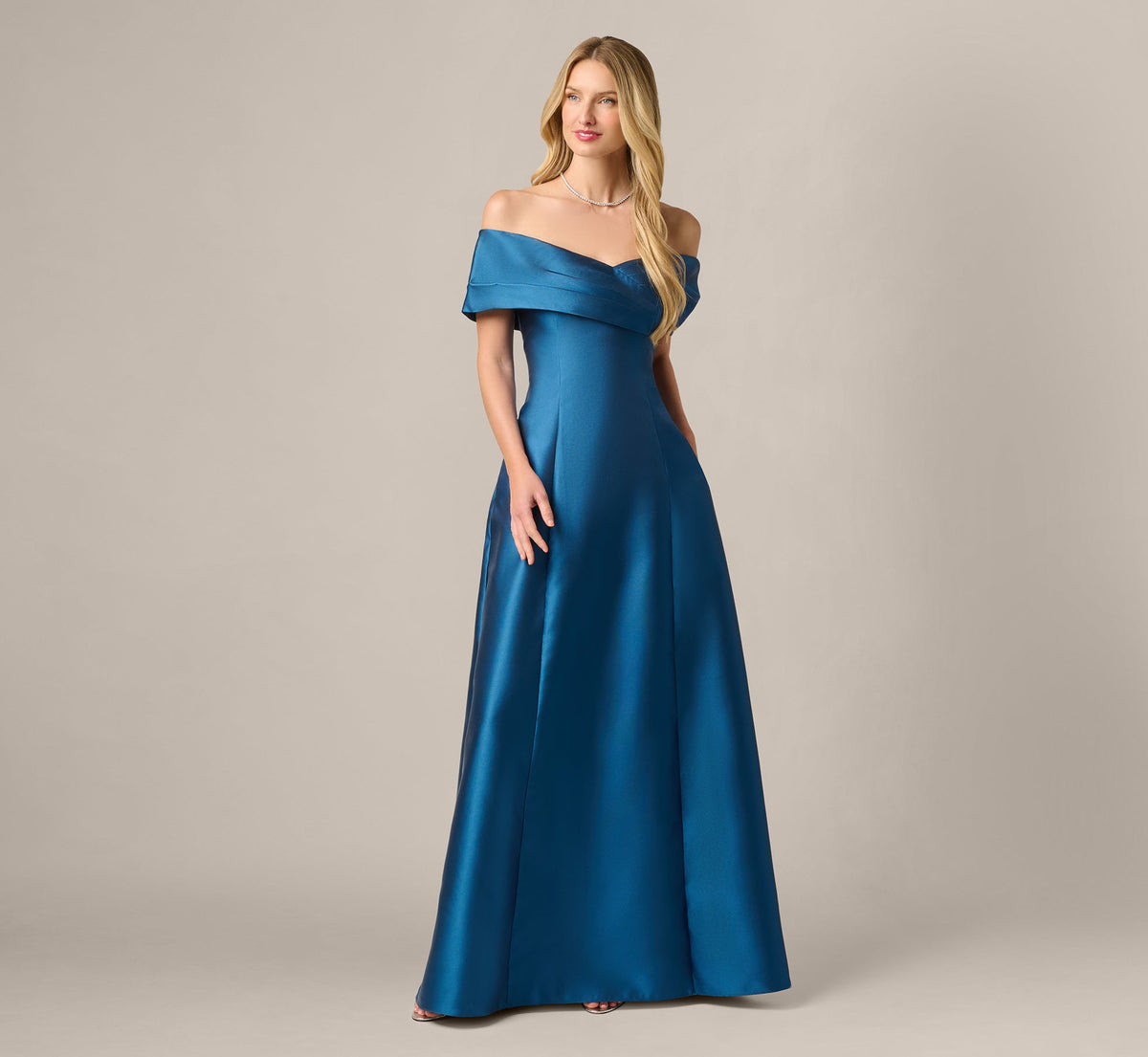 Surplice Bodice Gown - Twilight River | Adrianna Papell