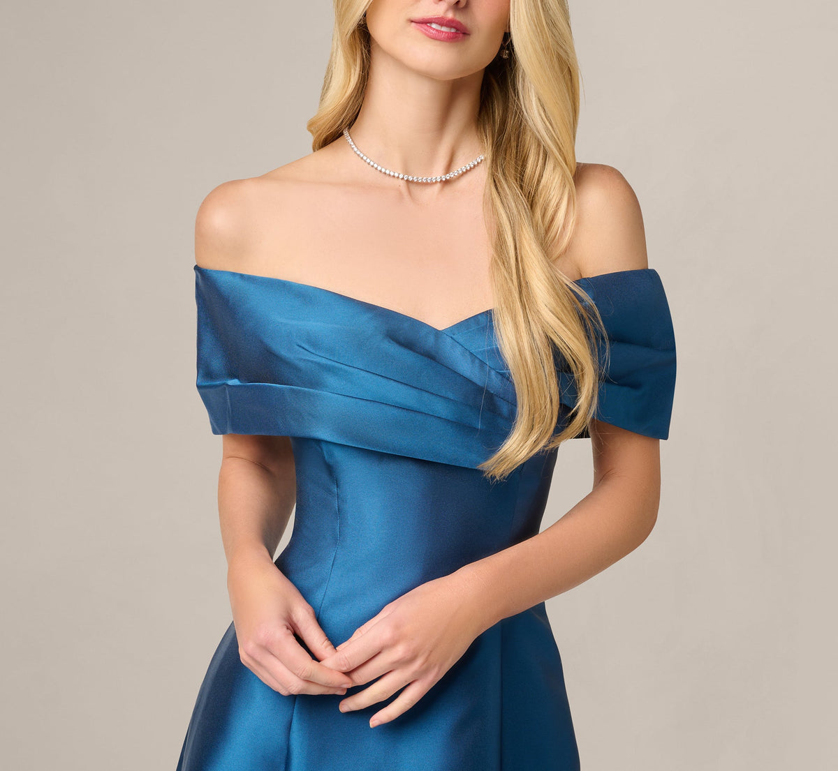 Surplice Bodice Gown - Twilight River | Adrianna Papell