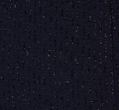 Beaded Off Shoulder Glitter Tweed Gown - Navy | Adrianna Papell