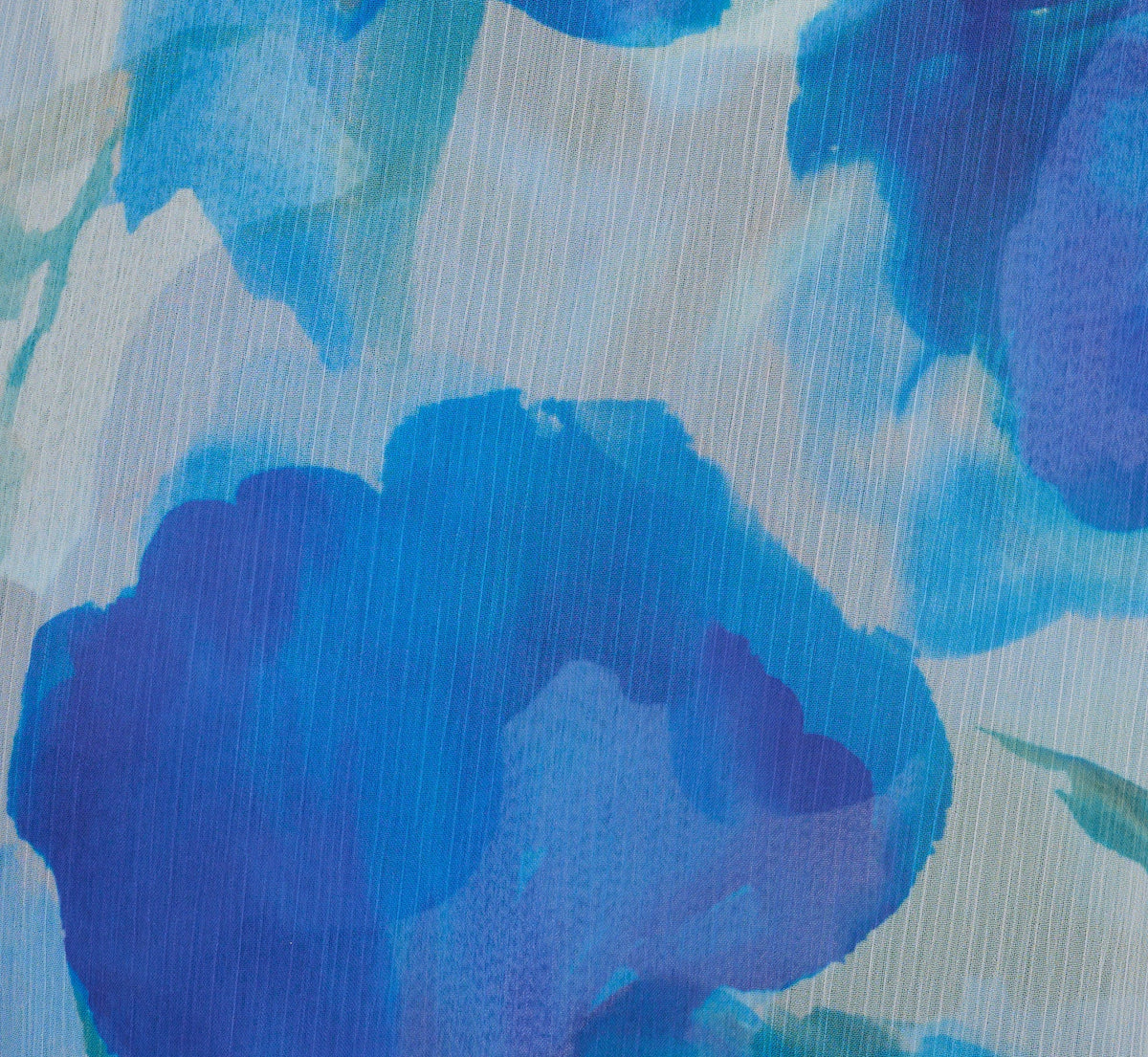 One Shoulder Tiered Floral Chiffon Gown - Blue Multi | Adrianna Papell