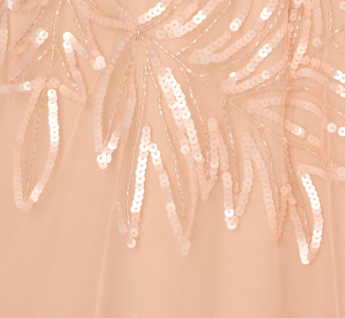 Short Sleeve Sequin Bead Midi Dress - Blush | Adrianna Papell