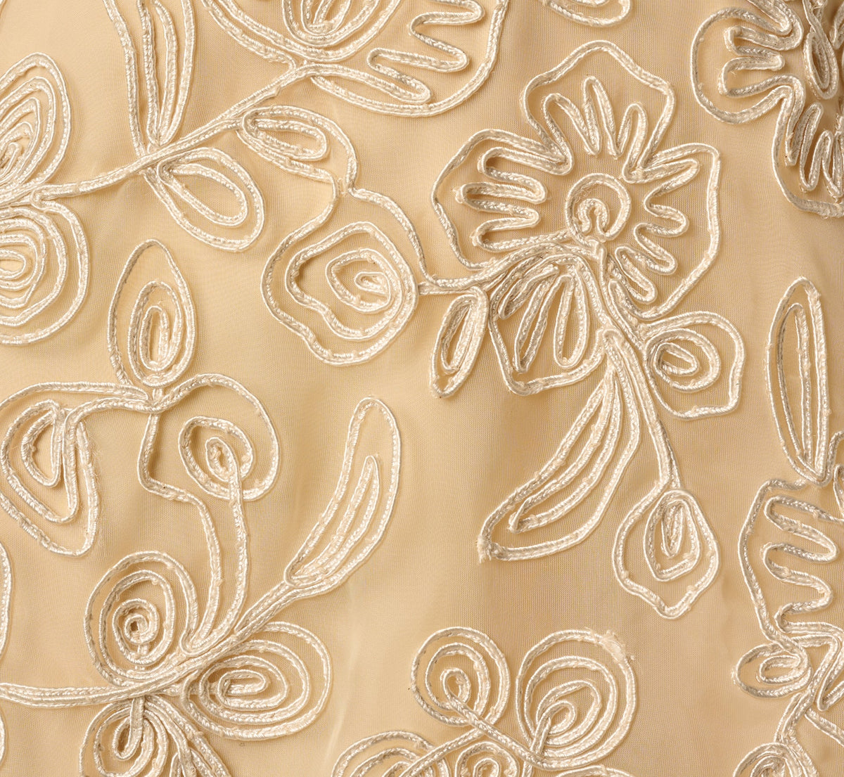 Strapless Floral Embroidered Organza Midi Dress - Maize | Adrianna Papell