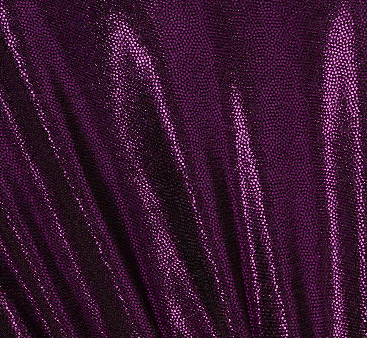 Plus Size Metallic Knit Long Sleeve Asymmetrical Dress With Ruched Details - Wild Orchid | Adrianna Papell