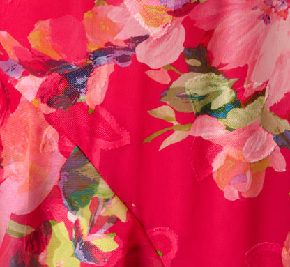 Floral Chiffon Keyhole Halter Maxi Dress - Pink Multi | Adrianna Papell