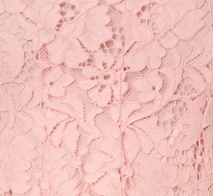 Cap Sleeve Pearly Lace Midi Dress - Blush Whisper | Adrianna Papell