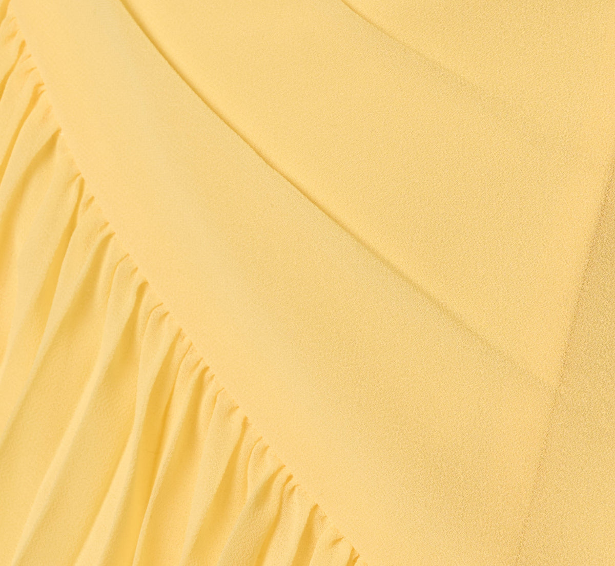 One Shoulder Pleated Flounce High Low Gown - Butter Yellow | Adrianna Papell