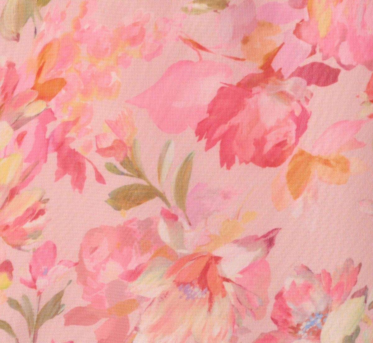 Strapless Floral Organza Pleated Short Dress - Pink Multi | Adrianna Papell