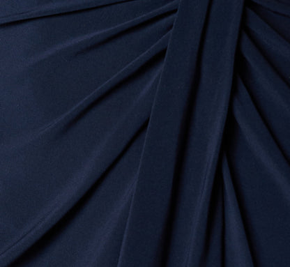 Long Sleeve Tuxedo Stretch Midi Dress - Midnight | Adrianna Papell