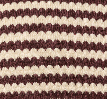 Long Sleeve Polo Collar Cardigan Sweater - Chocolate Cream | Adrianna Papell