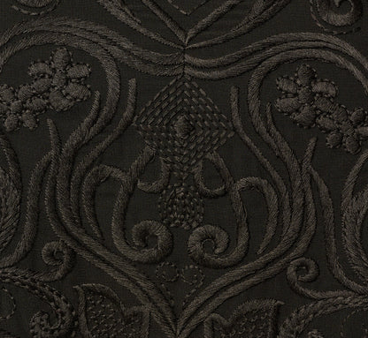 Short Sleeve Sheer Embroidered Lace Top - Black | Adrianna Papell