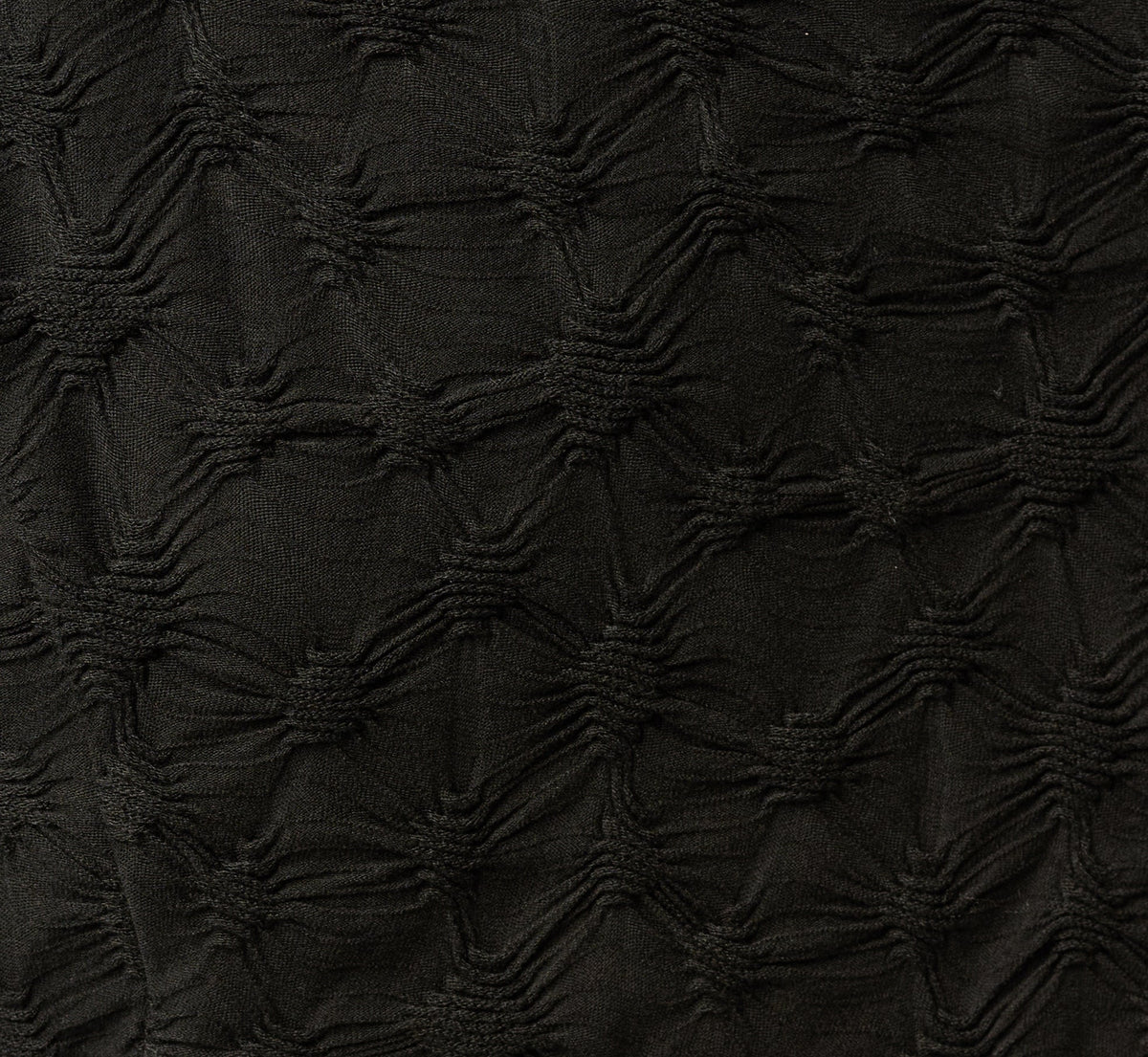 Long Sleeve Textured Semisheer  Ruched Blouse - Black | Adrianna Papell