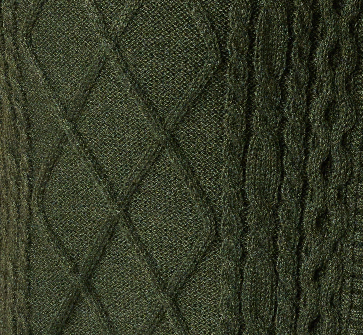 Tie Neck Whipstitch Cable Knit  Sweater Vest - Jungle Green Black | Adrianna Papell
