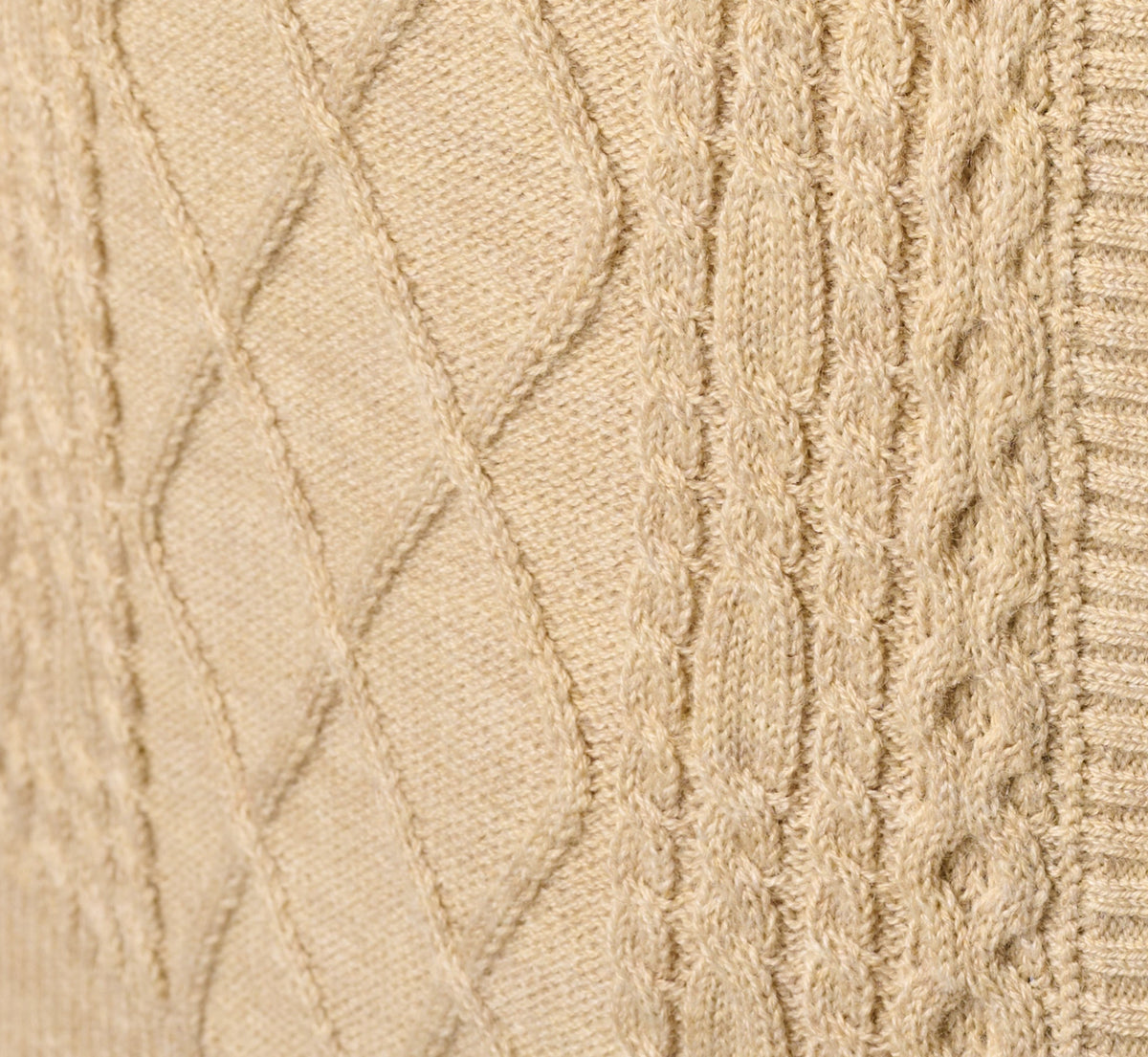 Tie Neck Whipstitch Cable Knit  Sweater Vest - Caramel Black | Adrianna Papell