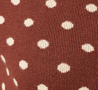 Long Sleeve Crew Neck Cardigan Sweater - Hazelnut Cream | Adrianna Papell