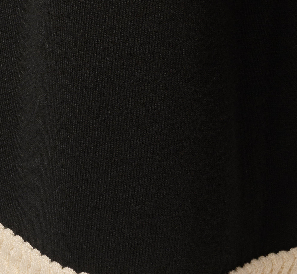 Cable Trim Sweater Knit Pant - Black Cream | Adrianna Papell