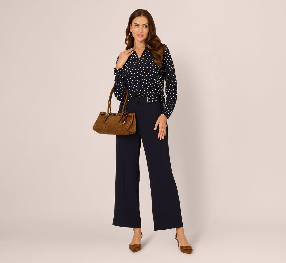 Straight Leg Side Buckle Pant - Blue Moon | Adrianna Papell